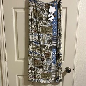 Scenic Print Women's Maxi Skirt
